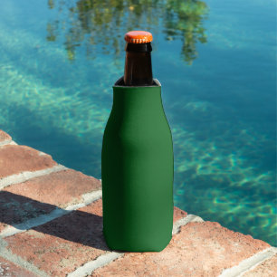 Forest Pine Green Solid Colour Bottle Cooler