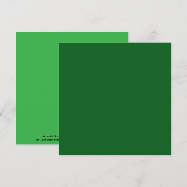 Forest Pine Green Solid Colour Card (Front/Back)