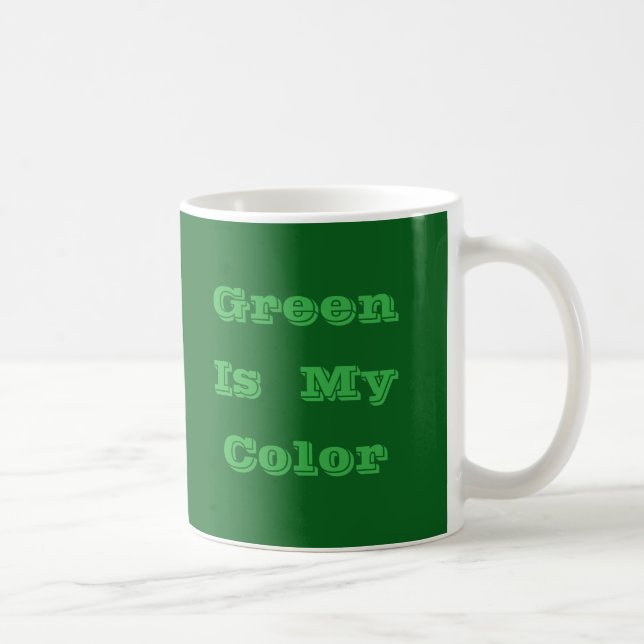 Forest Pine Green Solid Colour Coffee Mug (Right)