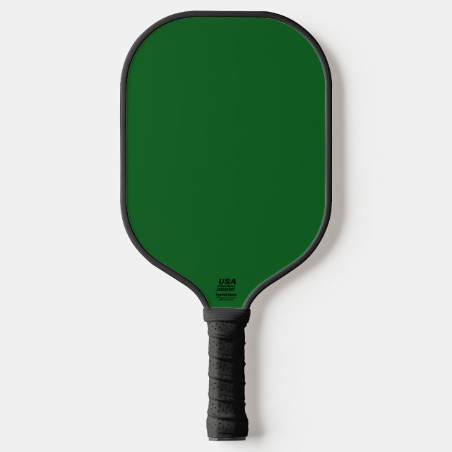 Forest Pine Green Solid Colour Pickleball Paddle (Front)