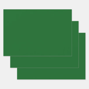 Forest Pine Green Solid Colour Wrapping Paper Sheet