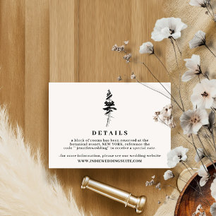 Forest Pine Indie Rustic Simple Details Invitation