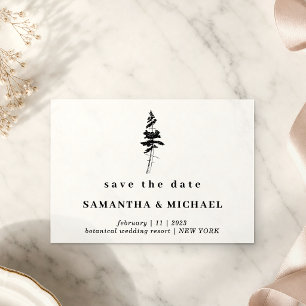 Forest Pine tree Indie Rustic Save the date Invitation