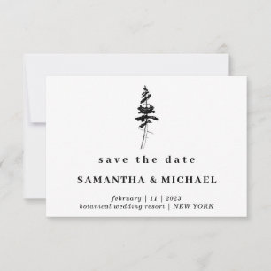 Forest Pine tree Indie Rustic Save the date Invitation