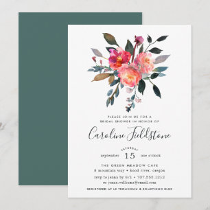 Forest Posy Bridal Shower Invitation