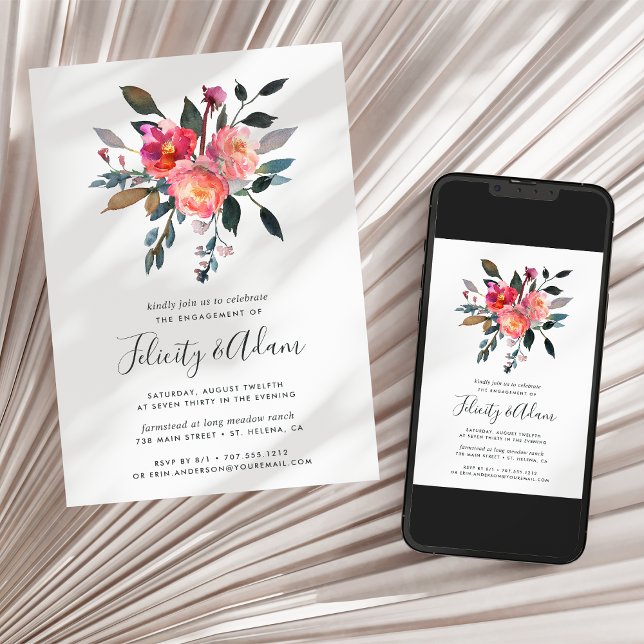 Forest Posy Engagement Party Invitation (Creator Uploaded)