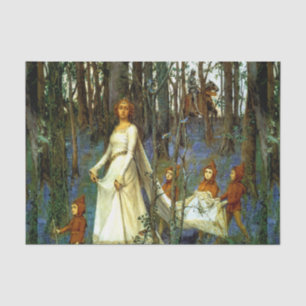 FOREST PRINCESS DWARVES KNIGHT FAIRYTALE FANTASY TISSUE PAPER