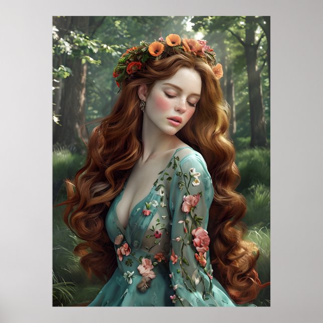 Forest Princess Fantasy Poster – Ren Faire Muse (Front)