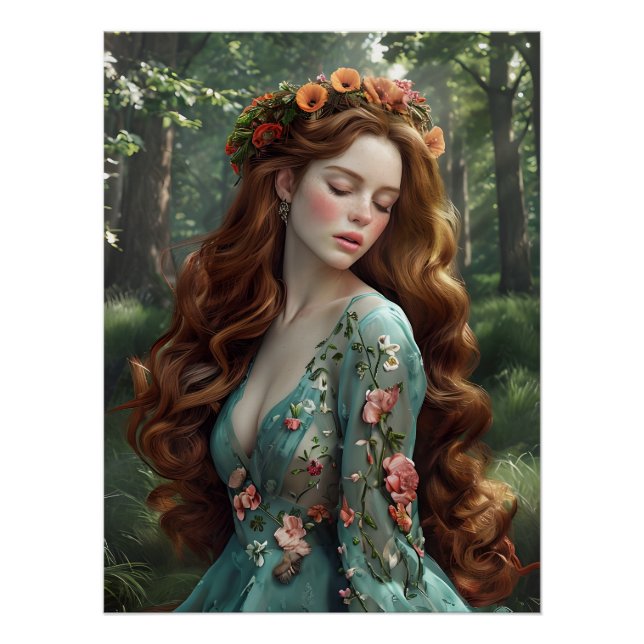 Forest Princess Fantasy Poster – Ren Faire Muse (Front)