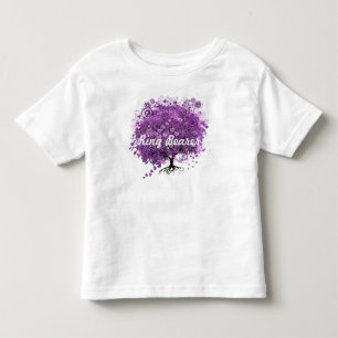 Forest Purple Heart Leaf Tree Wedding Toddler T-Shirt