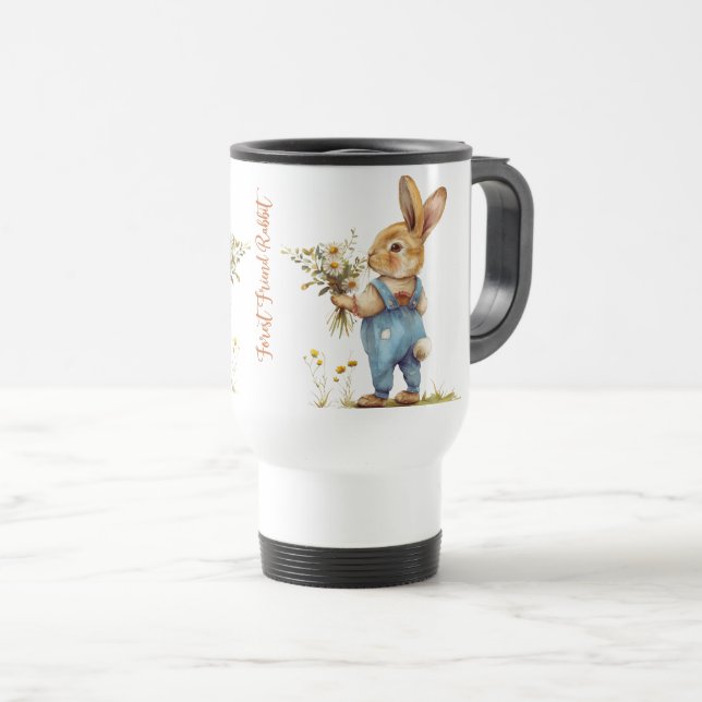 Forest Rabbit Mug – Your Woodland Friend (Front Right)