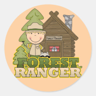 Forest Ranger Boy Tshirts and Gifts Classic Round Sticker