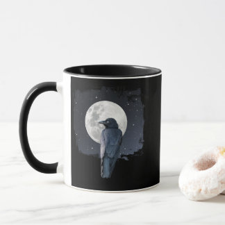Forest Raven Cold Moon Mug