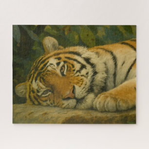 Forest Reverie – Resting Tiger in Jungle Light Jigsaw Puzzle
