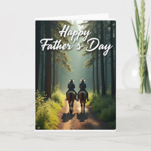 Forest Ride Fathers Day Card