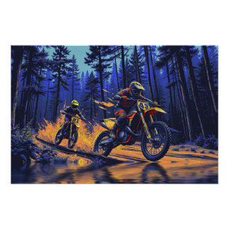 Forest Ride - Motocross Racers Poster