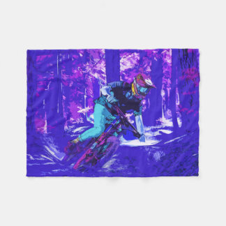 Forest Rider - BMX Racer Fleece Blanket