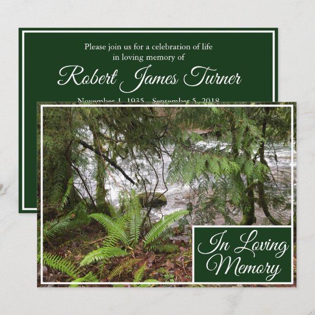 Forest River Memorial Service Announcement (Front/Back)