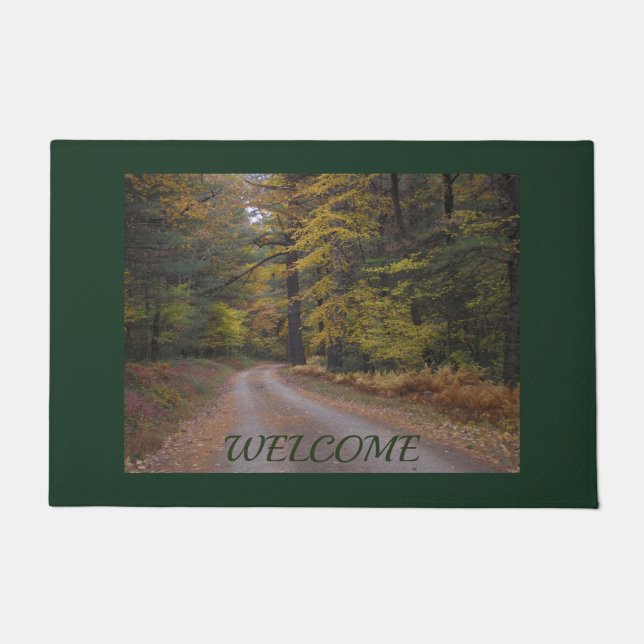 "Forest Road in Autumn" Doormat (Front)