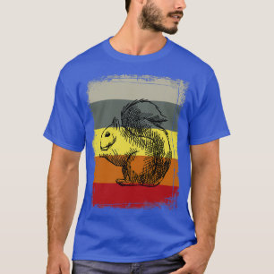 Forest Rodent Animal Gift Retro Squirrel T-Shirt