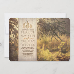 Forest Rustic Rehearsal Dinner Invitation