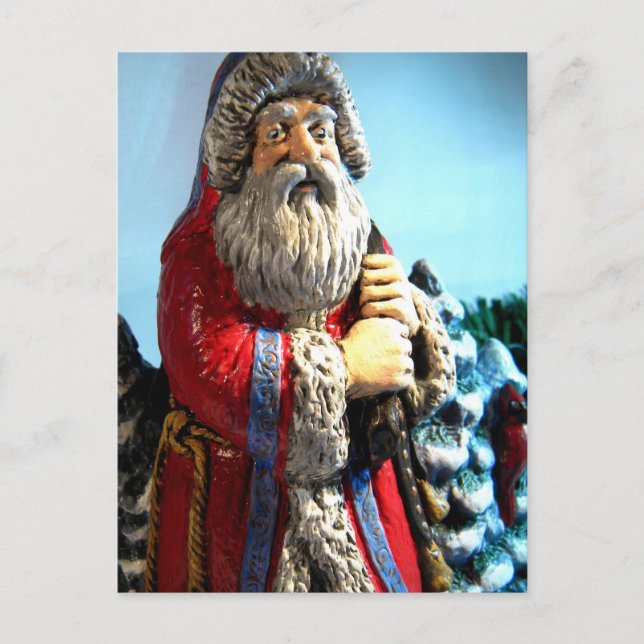 Forest Santa Holiday Postcard (Front)