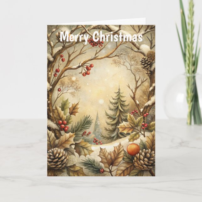 Forest Scene Holiday Card (Front)
