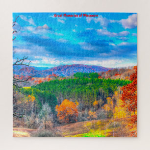 Forest Scene Wisconsin. Jigsaw Puzzle