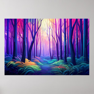 Forest Scenery Autumn Landscape Nature Poster
