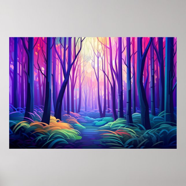 Forest Scenery Autumn Landscape Nature Poster (Front)