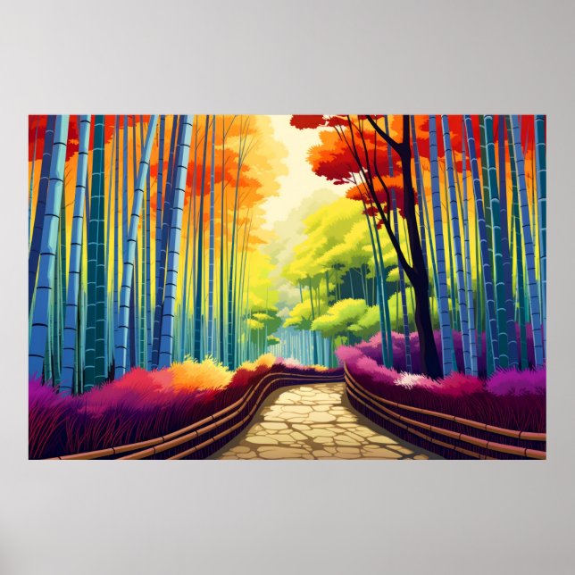 Forest Scenery Autumn Landscape Nature Poster (Front)