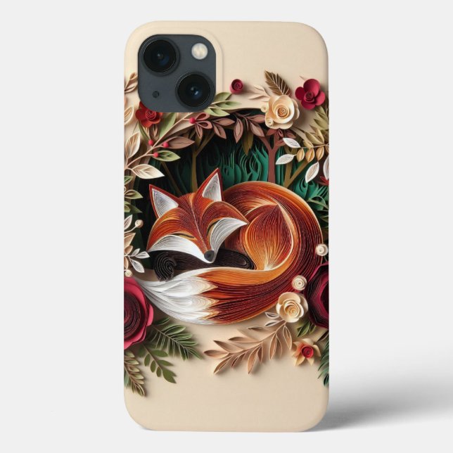 Forest Serenity: Fox in Bloom Case-Mate iPhone Case (Back)