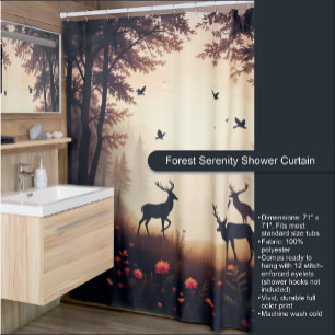  Forest Serenity Shower Curtain