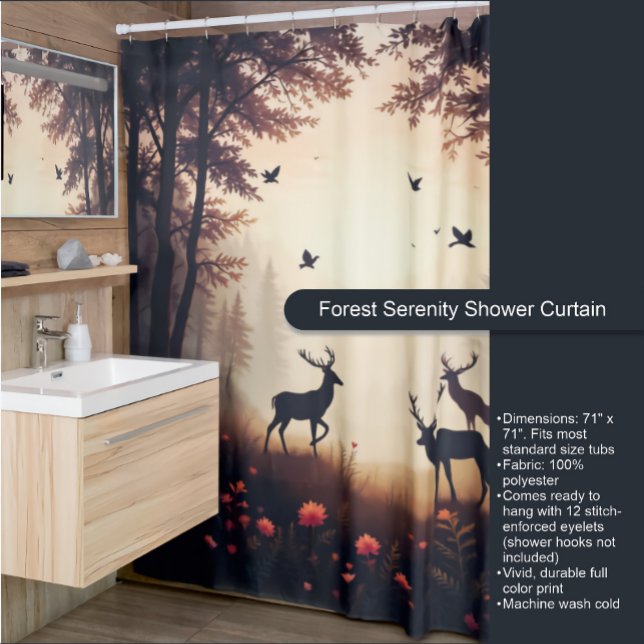  Forest Serenity Shower Curtain (Creator Uploaded)