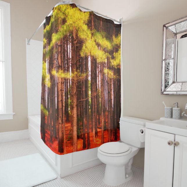 Forest Shower Curtain (In Situ)