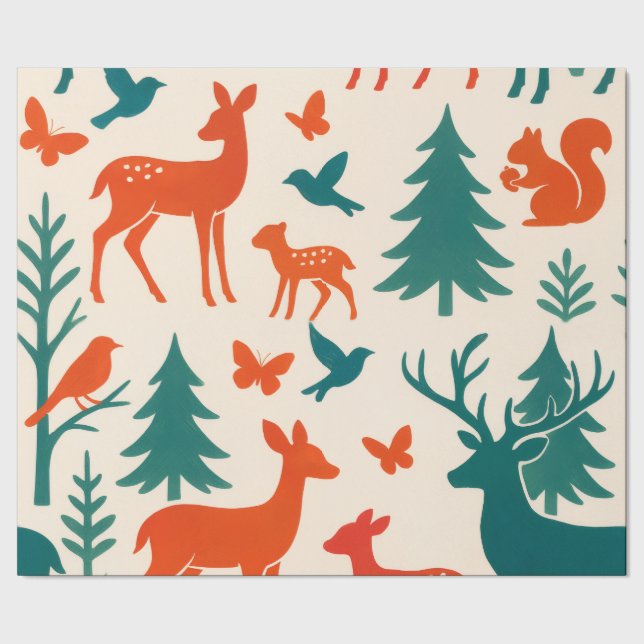Forest silhouettes wrapping paper (Seam)