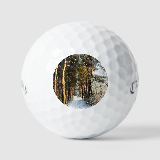 Forest Snow Scene css gba Golf Balls (Front)