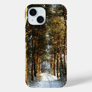 Forest Snow Scene iphcna iPhone 15 Case