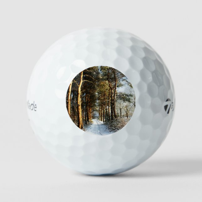 Forest Snow Scene tmtp5 gbcna Golf Balls (Front)