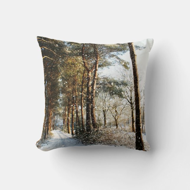 Forest Snow Scene tpcna Cushion (Front)
