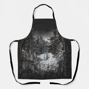 Forest Snowy Trees Snowy Forest Print Apron
