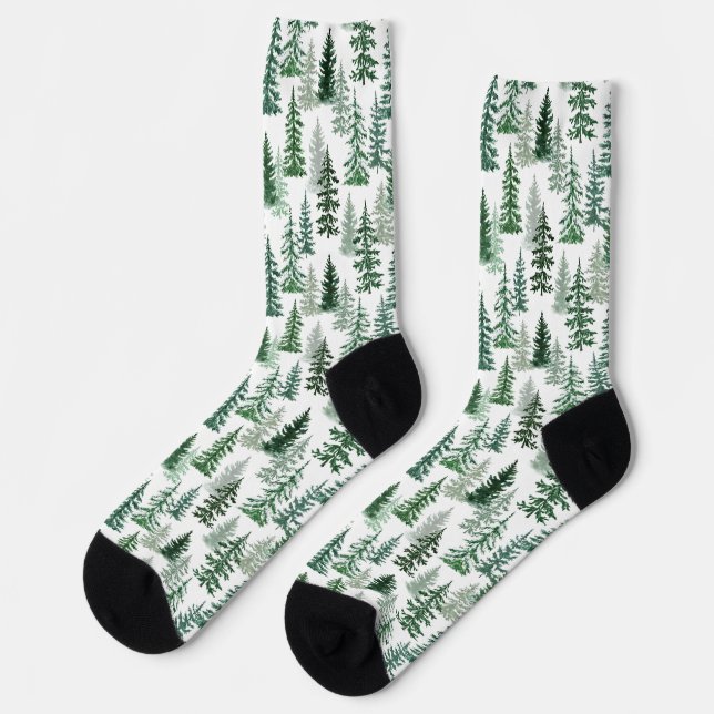 Forest Socks Design (Left)