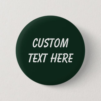 Forest solid plain dark green 6 cm round badge