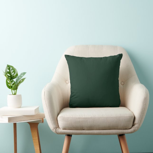 Forest solid plain dark green cushion (Chair)