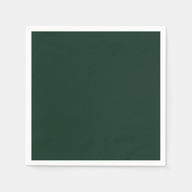 Forest solid plain dark green napkin (Front)