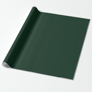 Forest solid plain dark green wrapping paper