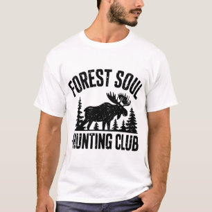 Forest Soul Hunting Club Vintage Elk DesignForest  T-Shirt