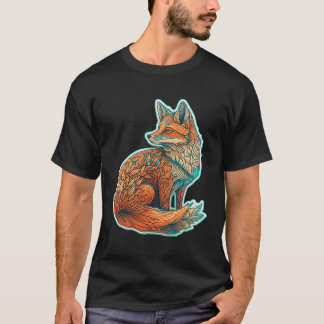 Forest Spirit Fox Plant Tranformation Nature Aesth T-Shirt