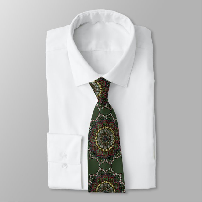 Forest Spirit Medallion Tie (Tied)