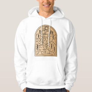 Forest Spirit - Nature Portrait Line Art Hoodie